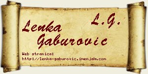 Lenka Gaburović vizit kartica